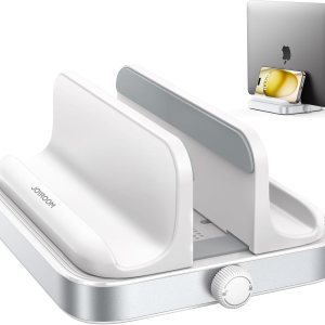 JOYROOM Soporte vertical para laptop, fácil de usar y ahorra espacio Soporte de aluminio para laptop con perillas ajustables para JOYROOM Soporte vertical para laptop, fácil de usar y ahorra espacio Soporte de aluminio para laptop con perillas ajustables para