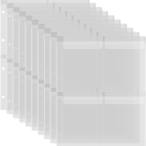 Paquete de 10 bolsillos de plástico tamaño A4, 4 agujeros, carpetas de PVC impermeables, bolsa de hojas sueltas para presupuestos, bolsas de hojas Paquete de 10 bolsillos de plástico tamaño A4, 4 agujeros, carpetas de PVC impermeables, bolsa de hojas sueltas para presupuestos, bolsas de hojas