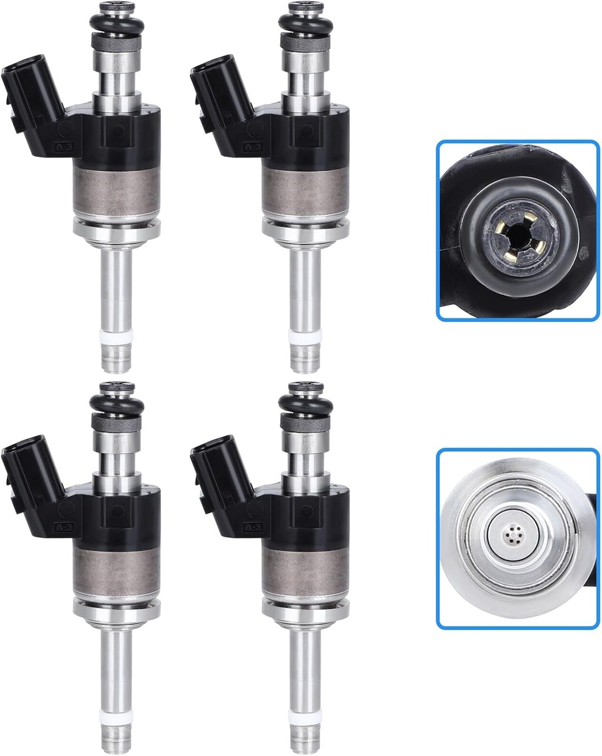 4 inyectores de combustible SCITOO de 6 agujeros aptos para Honda Civic 2017, Honda CR-V 2017, para Honda Accord 2018, Honda Civic 2018, Honda CR-V