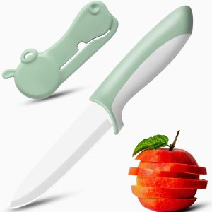 Jonbyi Cuchillo de pelar de 4 pulgadas, cuchillo de cocina  Cuchillo de frutas de acero inoxidable ultra afilado para verduras con cubierta en forma Jonbyi Cuchillo de pelar de 4 pulgadas, cuchillo de cocina  Cuchillo de frutas de acero inoxidable ultra afilado para verduras con cubierta en forma