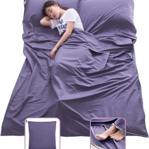MongByYa Saco de dormir ligero compacto saco de dormir portátil limpio hoja de viaje camping cama para mochileros hotel senderismo MongByYa Saco de dormir ligero compacto saco de dormir portátil limpio hoja de viaje camping cama para mochileros hotel senderismo