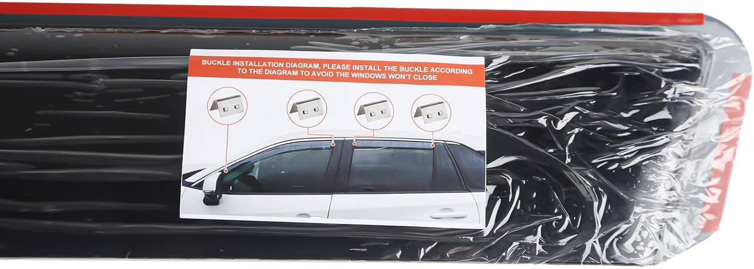 in Channel Ventvisor – Protectores de lluvia compatibles con Toyota Highlander 2020-2023  Viseras de protección contra la lluvia de ventana en el