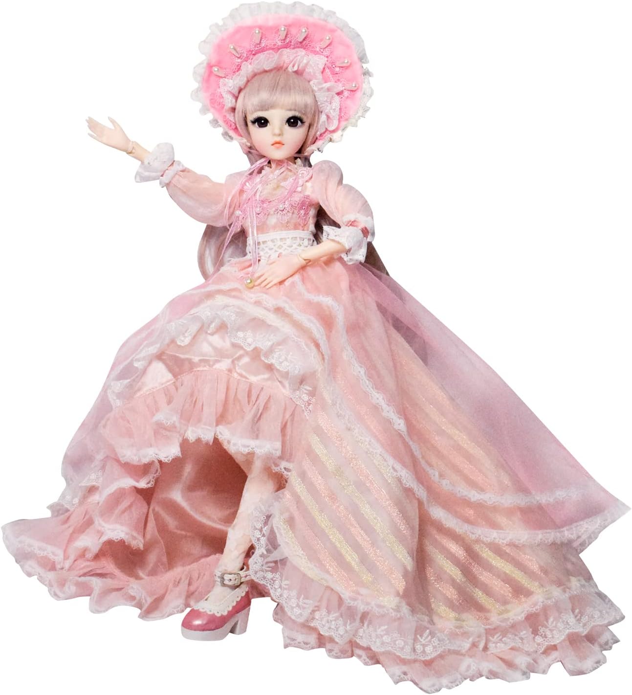 Proudoll Muñeca BJD de 13 de 23.6 in, 24 pulgadas, muñecas articuladas con bola SD, vestido de princesa, zapatos de vestir gratis para cambiar,