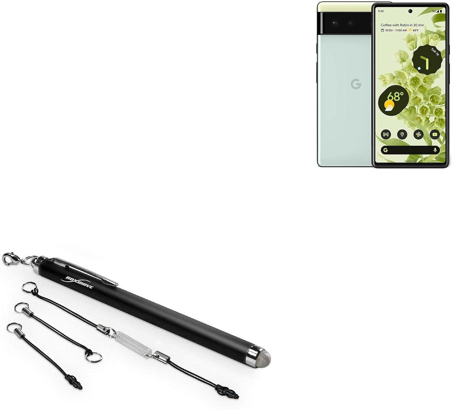 BoxWave – Lápiz capacitivo compatible con Google Pixel 6 (Stylus Pen de BoxWave), lápiz capacitivo EverTouch, punta de fibra para Google Pixel 6,