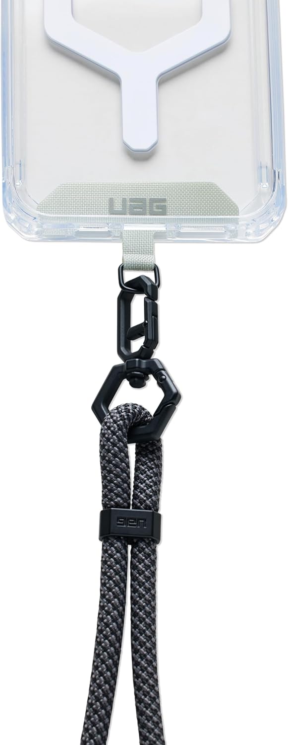 URBAN ARMOR GEAR UAG – Funda diseñada para iPhone 15 Plyo IceSilver de 6.1 pulgadas, compatible con MagSafe Bundle con cordón UAG para teléfono