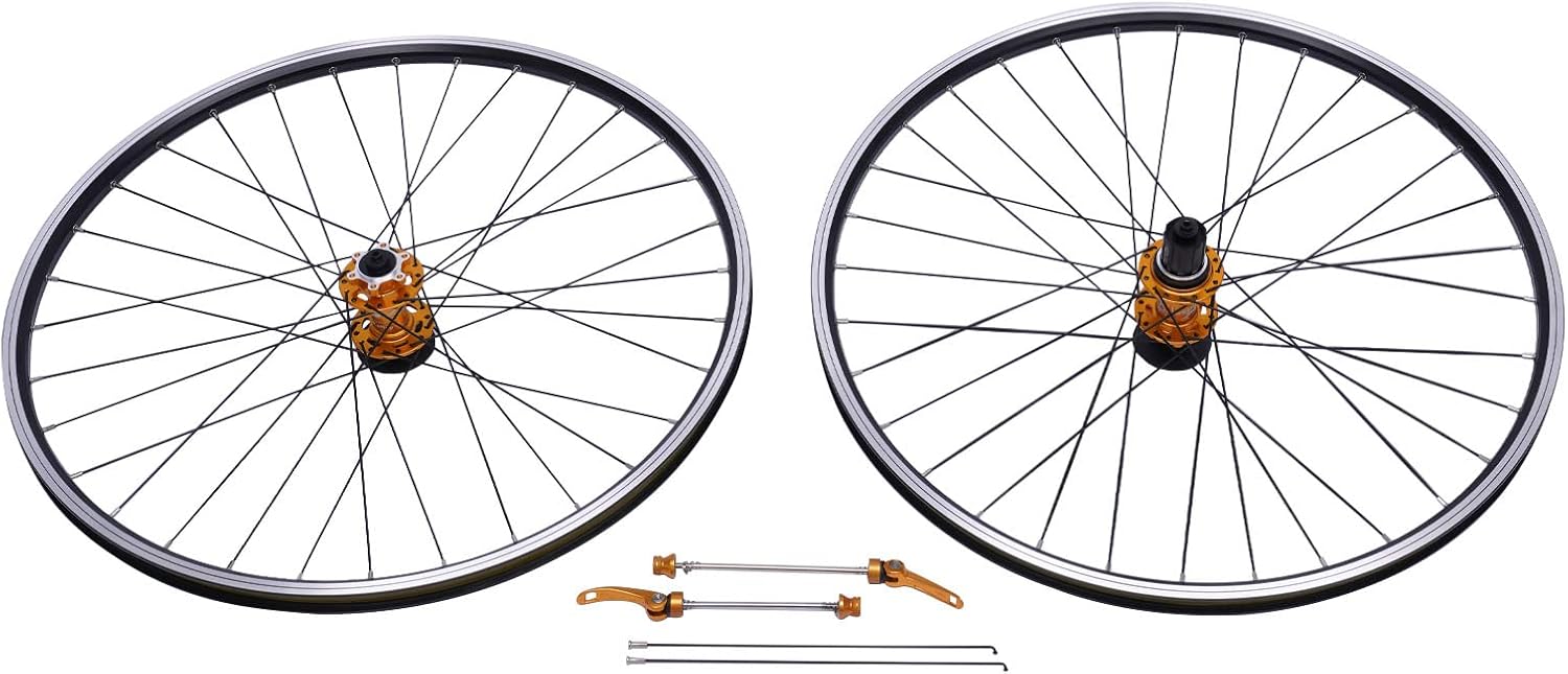 Juego de ruedas de bicicleta de montaña de 29 pulgadas, aleación de aluminio, freno de disco MTB, ruedas delanteras y traseras de liberación rápida,