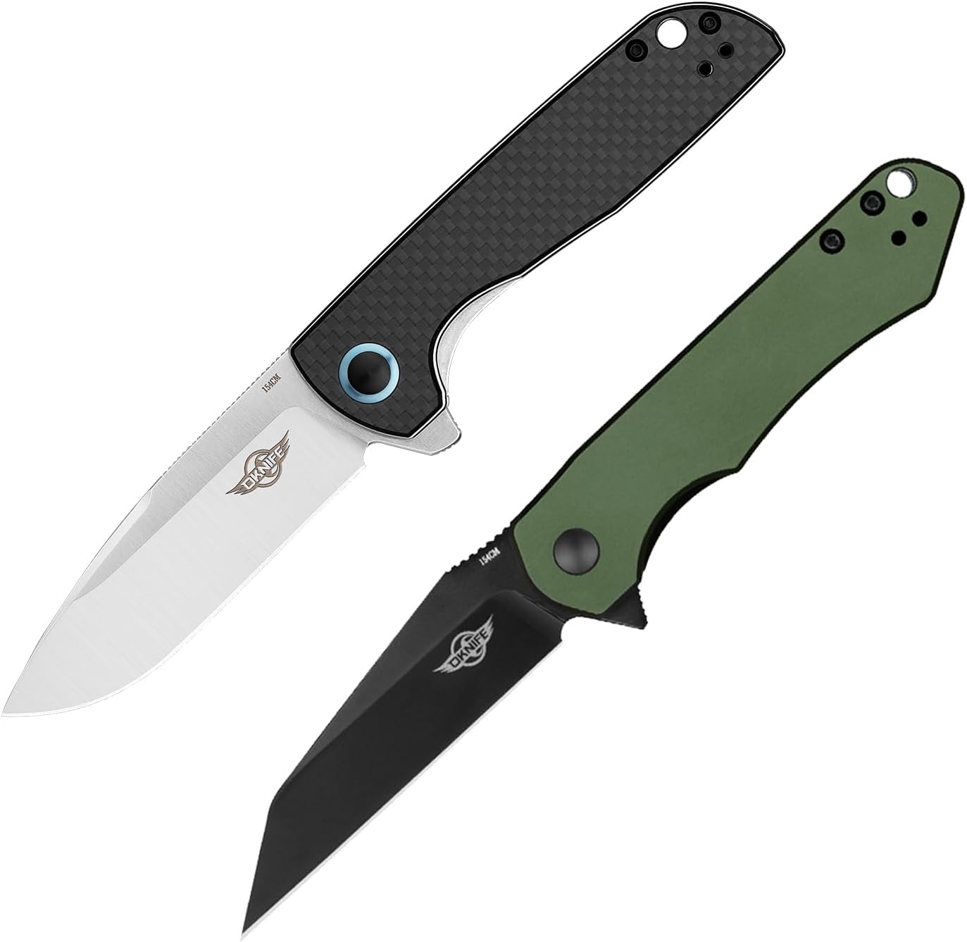 OKNIFE Freeze – Cuchillo de bolsillo EDC con mango de fibra de carbono y hoja de acero de 60.6 in con cuchillo plegable táctico Freeze