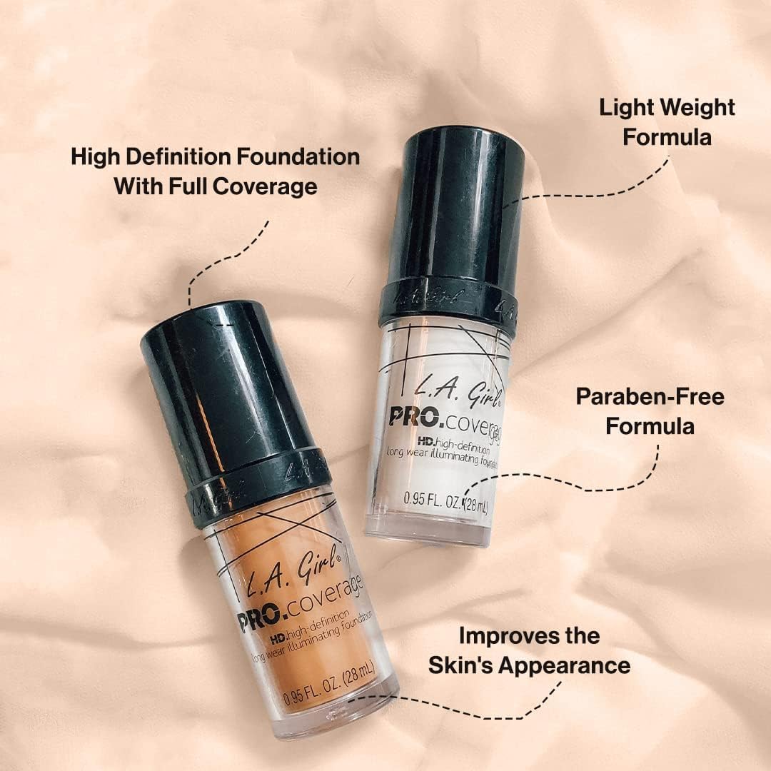 Base de maquillaje líquida L.A. Girl Pro Coverage, Coffee