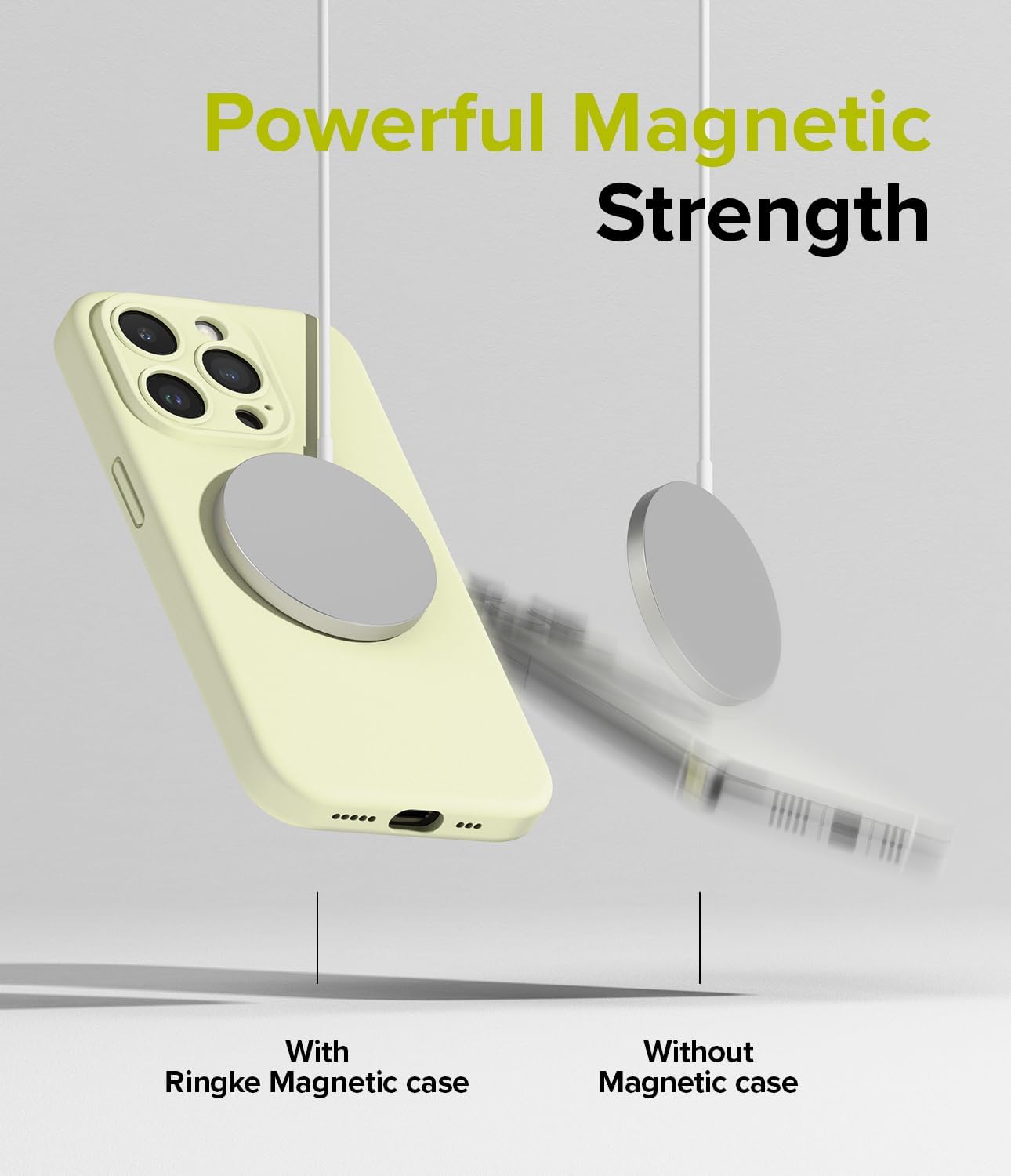 Ringke Funda magnética de silicona compatible con MagSafe diseñada para iPhone 15 Pro Max, se siente aterciopelada, ligera, delgada, linda, suave,