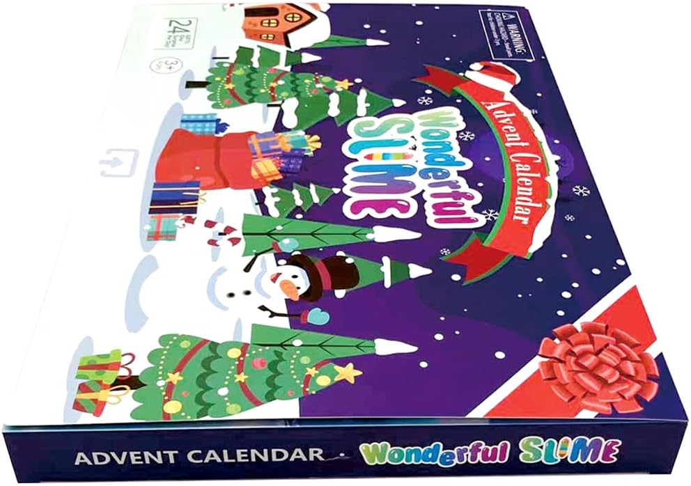 Calendario de Adviento 2023 con diseño de slime de cristal, calendario de cuenta regresiva, juguetes de vacaciones, juego de 24 días, regalo