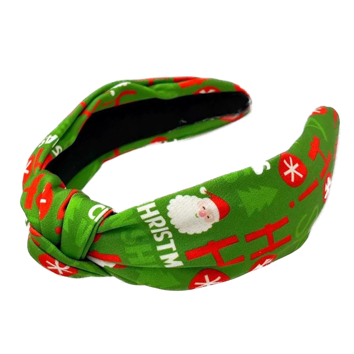 2 diademas anudadas de Navidad para mujeres y niñas, diademas verdes y rojas, lindos copos de nieve, Papá Noel, muñeco de nieve, árbol de Navidad,