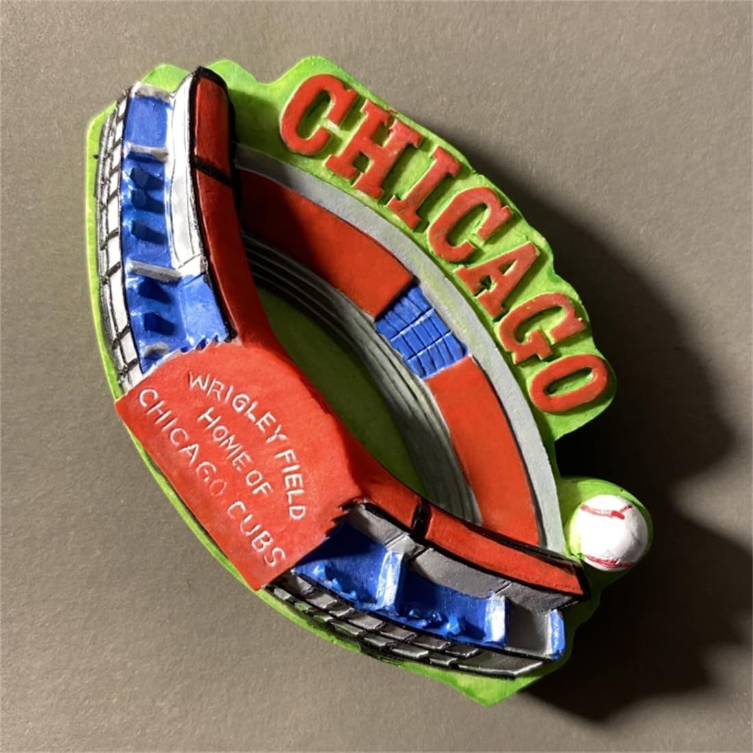 Wrigley Field Chicago United States – Imán para nevera, recuerdo de viaje, decoración de nevera, calcomanía magnética para manualidades, colección