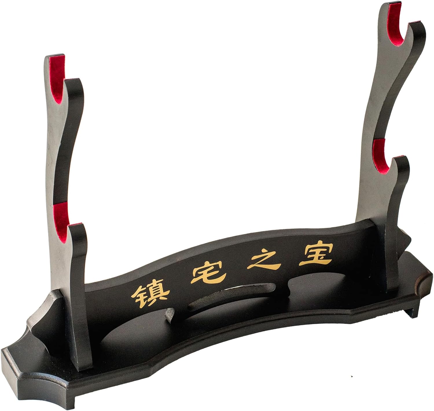 FOXSMZZ Soporte para espada samurái, soporte para espada Katana Wakizashi Tanto de terciopelo acolchado para colgar en la pared, estante para