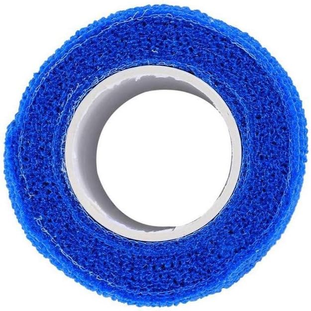 ESUPPORT Vendajes cohesivos autoadherentes de 2 pulgadas x 5 yardas, cinta elástica fuerte de primeros auxilios para muñeca y tobillo, color azul,