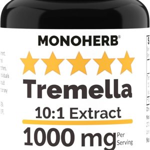 MONOHERB Extracto de hongos Tremella 1000 mg – 90 Cápsulas Vegetarianas MONOHERB Extracto de hongos Tremella 1000 mg – 90 Cápsulas Vegetarianas