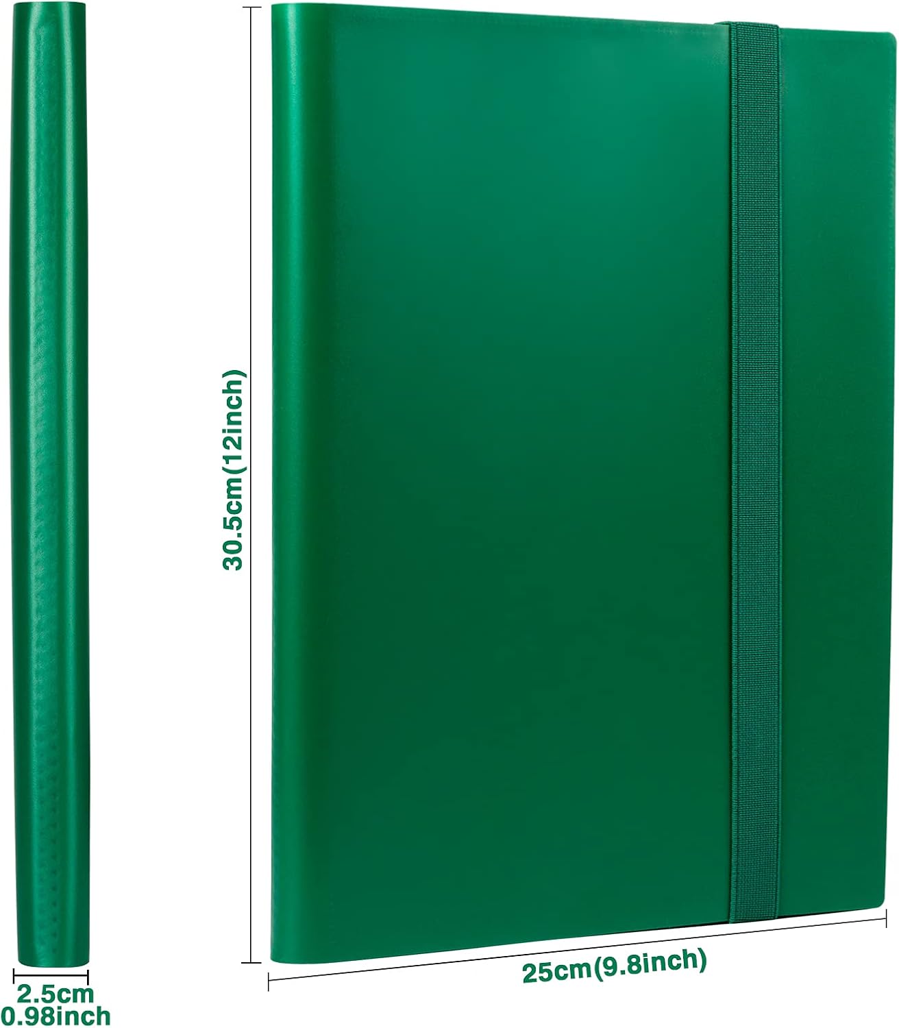 GEAoffice Carpeta de tarjetas, carpeta de 9 bolsillos, carpeta de bolsillo de carga lateral 360 para Yugioh, MTG y otros TCG, color verde