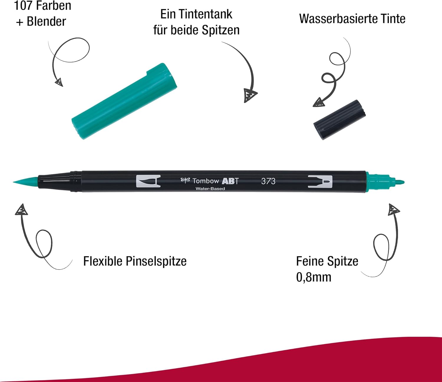 Tombow ABT (AB-T020) – Bolígrafo doble con pincel
