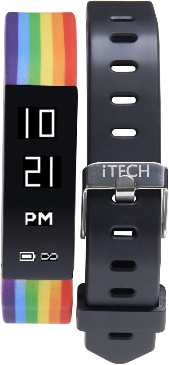 ITECH Monitor de actividad deportiva, podómetro, monitor de frecuencia auditiva, monitor de sueño, contador de calorías para mujeres y hombres,