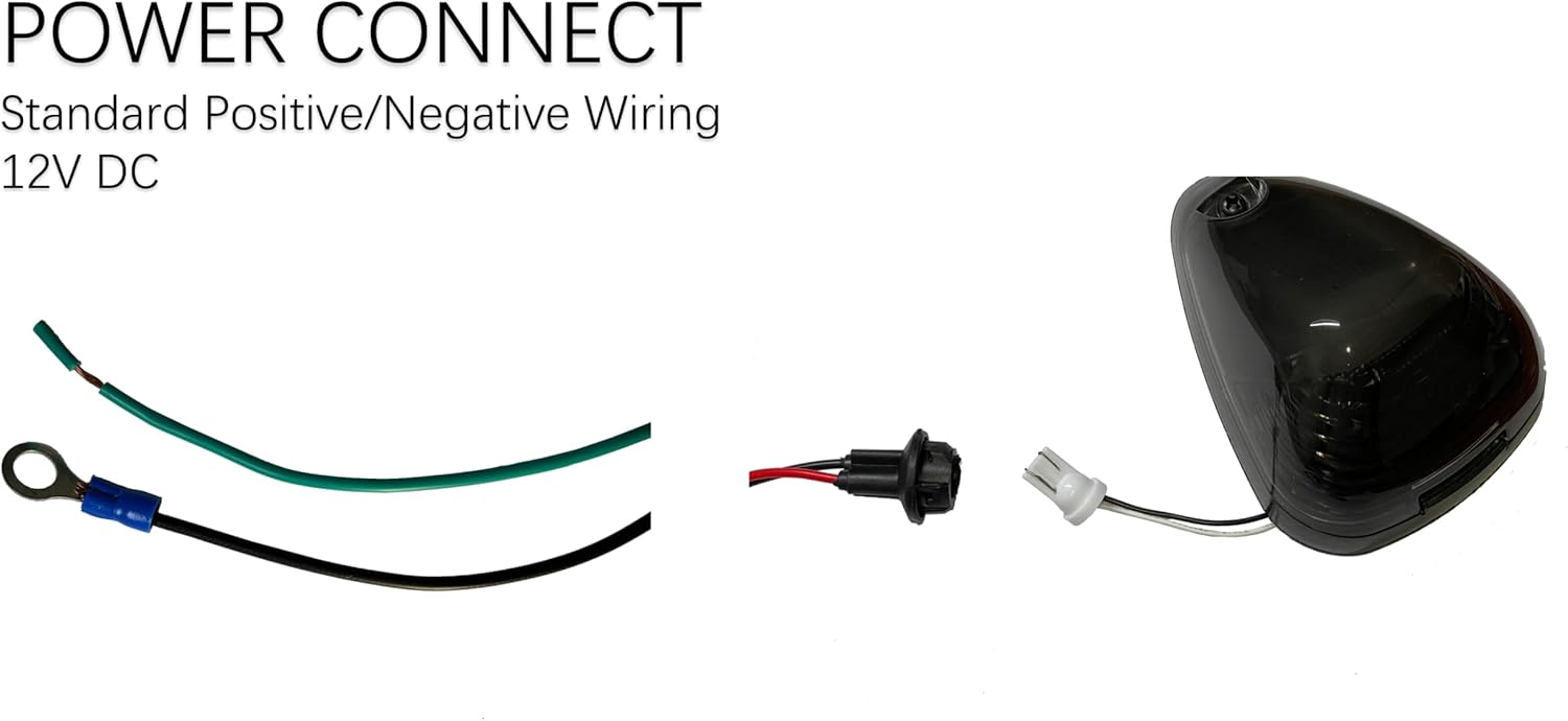 Hante Luces LED ámbar para techo de cabina con lente ahumada, luces de marcador de cabina, accesorios de repuesto de luz de distancia superior, 5