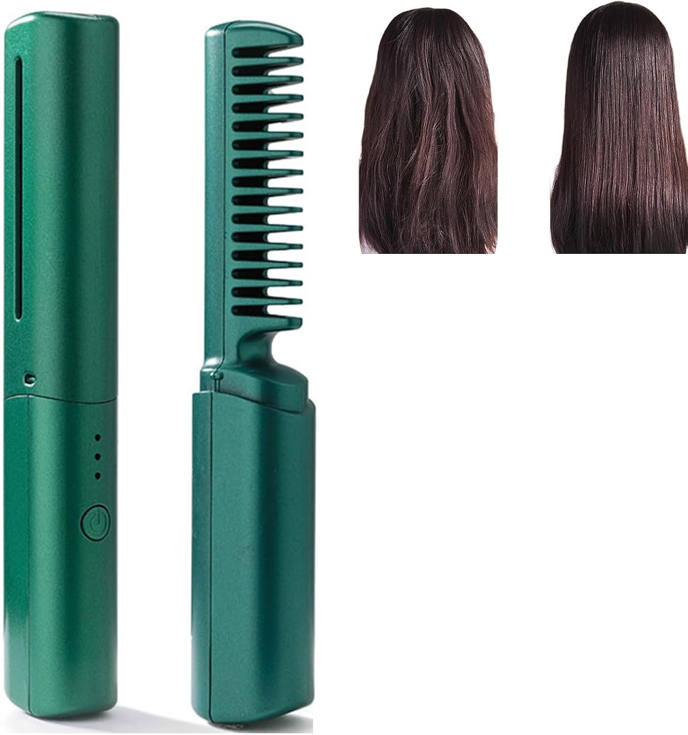 ABKD Mini plancha de pelo recargable, recargable por USB, portátil, mini plancha plana inalámbrica, para cabello corto y largo, alisador de pelo