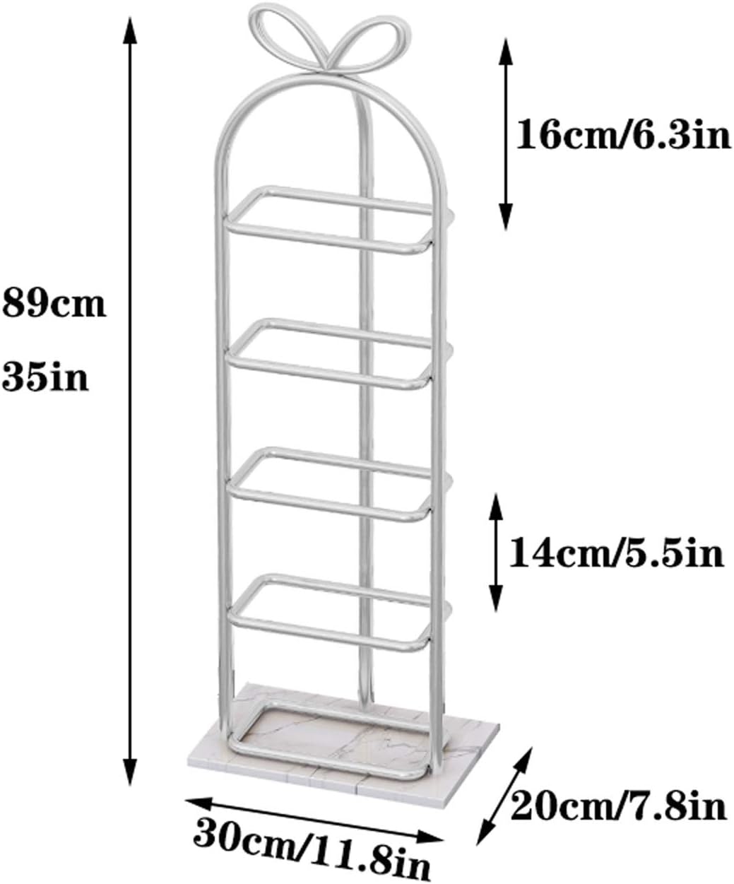 Shoe RacksShoe Shelf Organizer 5-story Metal Shoe Rack Space-saving Household Indoor Shoe Rack Marble Base Storage Rack Shelf for Living Room