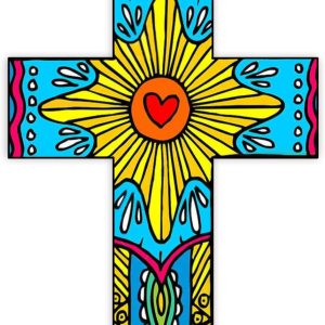 HePoeuy Cruz de pared de madera pintada a mano colorida para el hogar, granja, sala de estar, decoración de pared de 5 x 7 pulgadas HePoeuy Cruz de pared de madera pintada a mano colorida para el hogar, granja, sala de estar, decoración de pared de 5 x 7 pulgadas