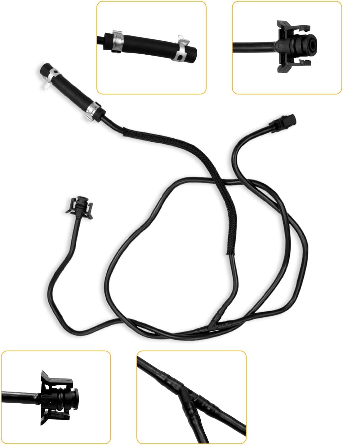 Manguera de depósito de radiador apta para Ford Focus 2012-2018 con motor no turbo de 2.0L, reemplaza BV618K012KF CV6Z-8K012-K