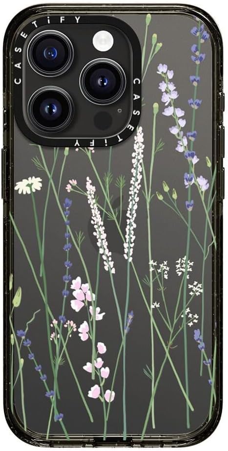 CASETiFY Funda Impact para iPhone 15 Pro 4 veces probada contra caídas de grado militar, protección contra caídas de 8.2 pies – Estampado de flores