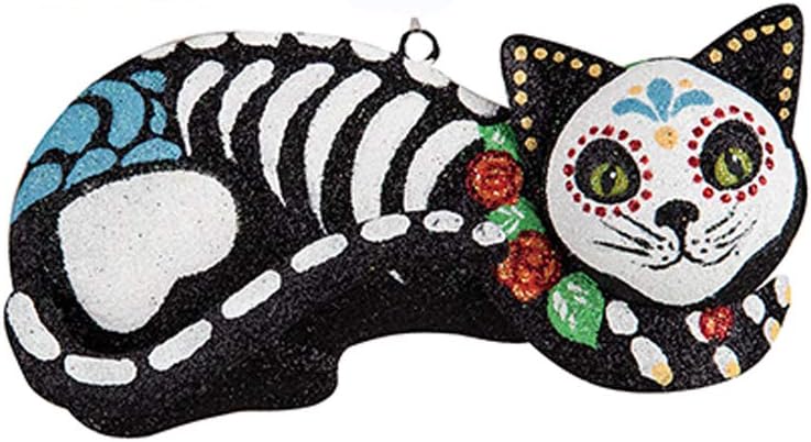 GALLERIE II Adorno de calavera de azúcar Dia De Muertos A3 Negro