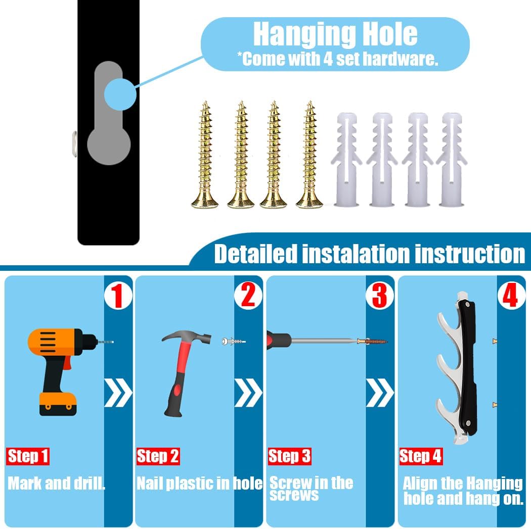 Soporte de espada de 3 niveles, soporte de pared para espada, soporte de pared de espada, soporte de pared Katana, soporte de sable de luz, soporte