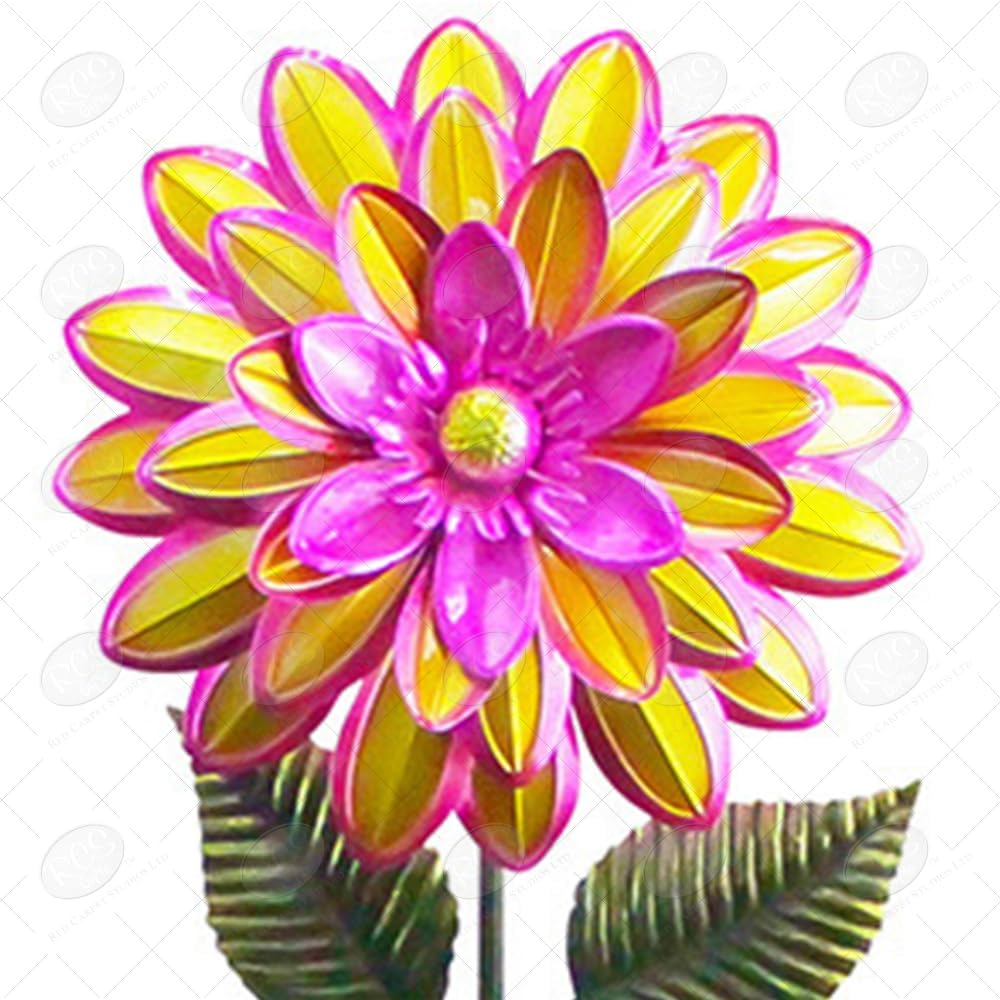 Red Carpet Studios, Dahlia – Estaca de jardín, 39 pulgadas, color rosa