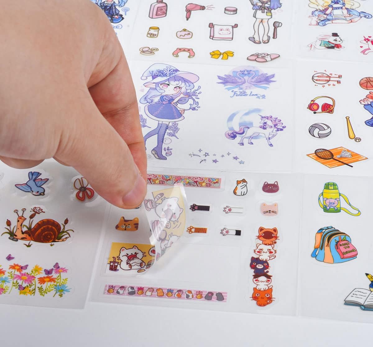 Calcomanías de letras kawaii japonesas de papelería, 100 hojas, lindas calcomanías de álbumes de recortes, calcomanías Kuromi para hacer tarjetas,