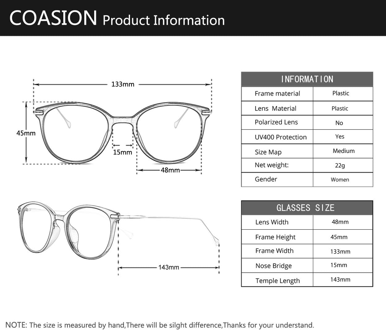 COASION Lentes de bloqueo de luz azul para mujer, estilo vintage, redondas, antirrayos azules, lentes para juegos de computadora