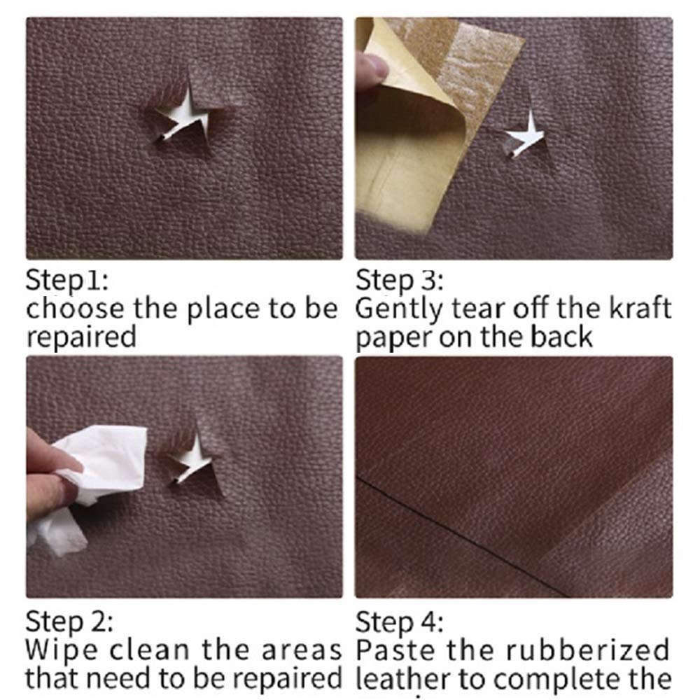 Cindy’s Tape Cinta de cuero adhesiva impermeable para reparaciones de 3 x 60pulgadas para sofás, asientos de automóvil, bolsas, muebles, asiento del