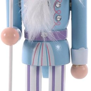 Garneck Soldado de cascanueces de Navidad de madera, decoración de figura de cascanueces de Navidad azul, adorno de cascanueces de 9.8 pulgadas para Garneck Soldado de cascanueces de Navidad de madera, decoración de figura de cascanueces de Navidad azul, adorno de cascanueces de 9.8 pulgadas para