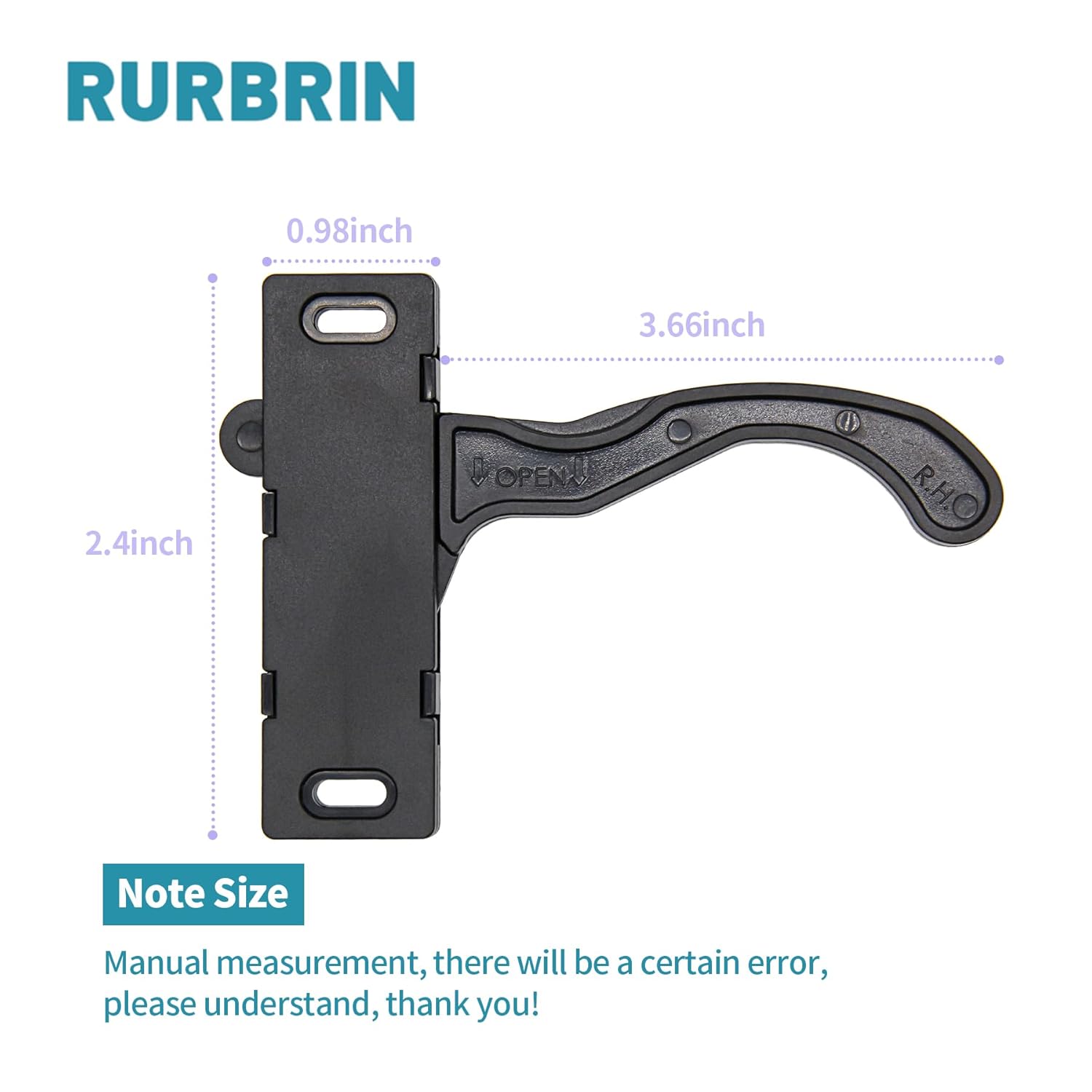Kit de pestillo de puerta de pantalla RV con tornillos, mango derecho compatible con caravana, remolque de viaje para autocaravana, mejora la