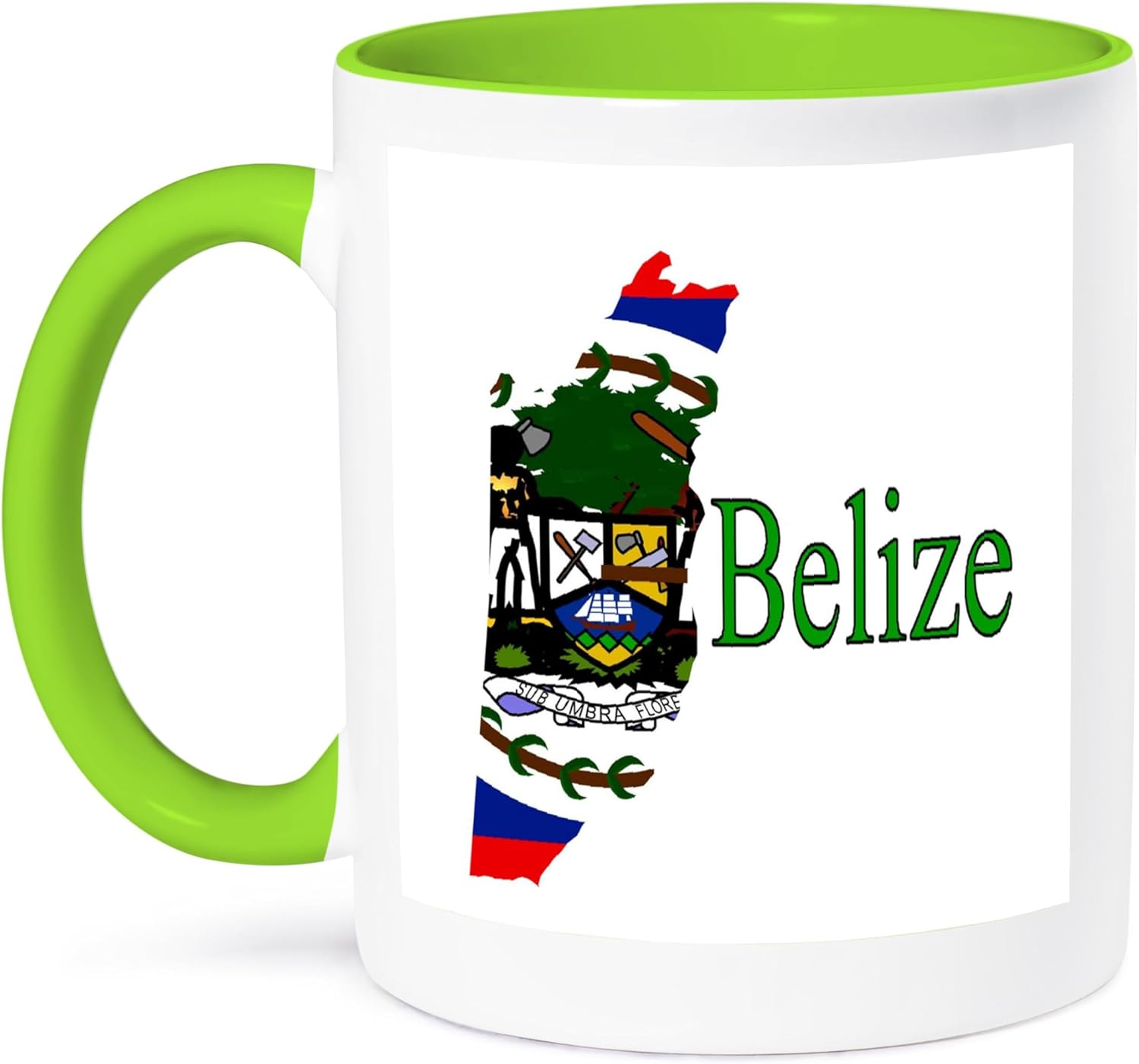 3dRose Image of Belize Symbols Beautiful Colors With Countrys Name – Mugs (mug_240726_7)