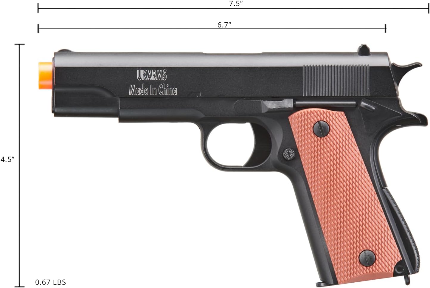 1911 Alloy Series Spring Airsoft Pistola (Color NegroMarrón)