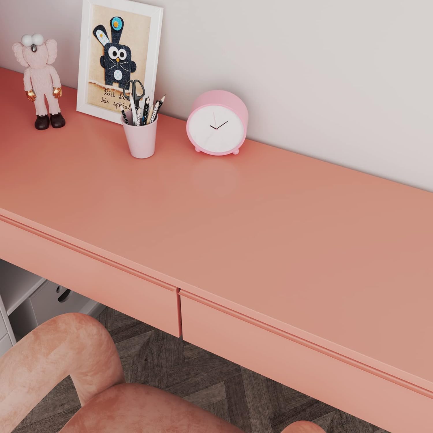 YENHOME Papel tapiz rosa coral, papel tapiz de despegar y pegar para dormitorio, cocina, papel adhesivo rosa autoadhesivo para escritorio, armario,