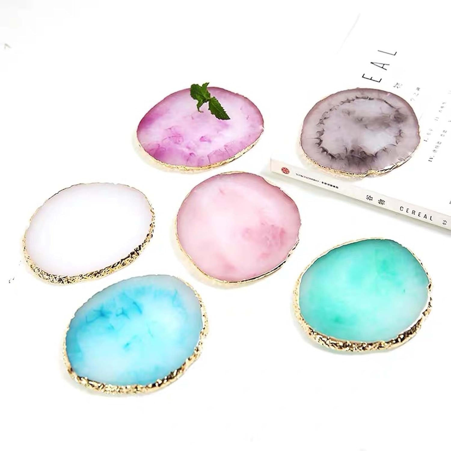 Paleta de arte de uñas, paleta de mezcla de esmalte herramienta de manicura con 1 pieza de pinceles de uñas con extremos dobles (blanco)
