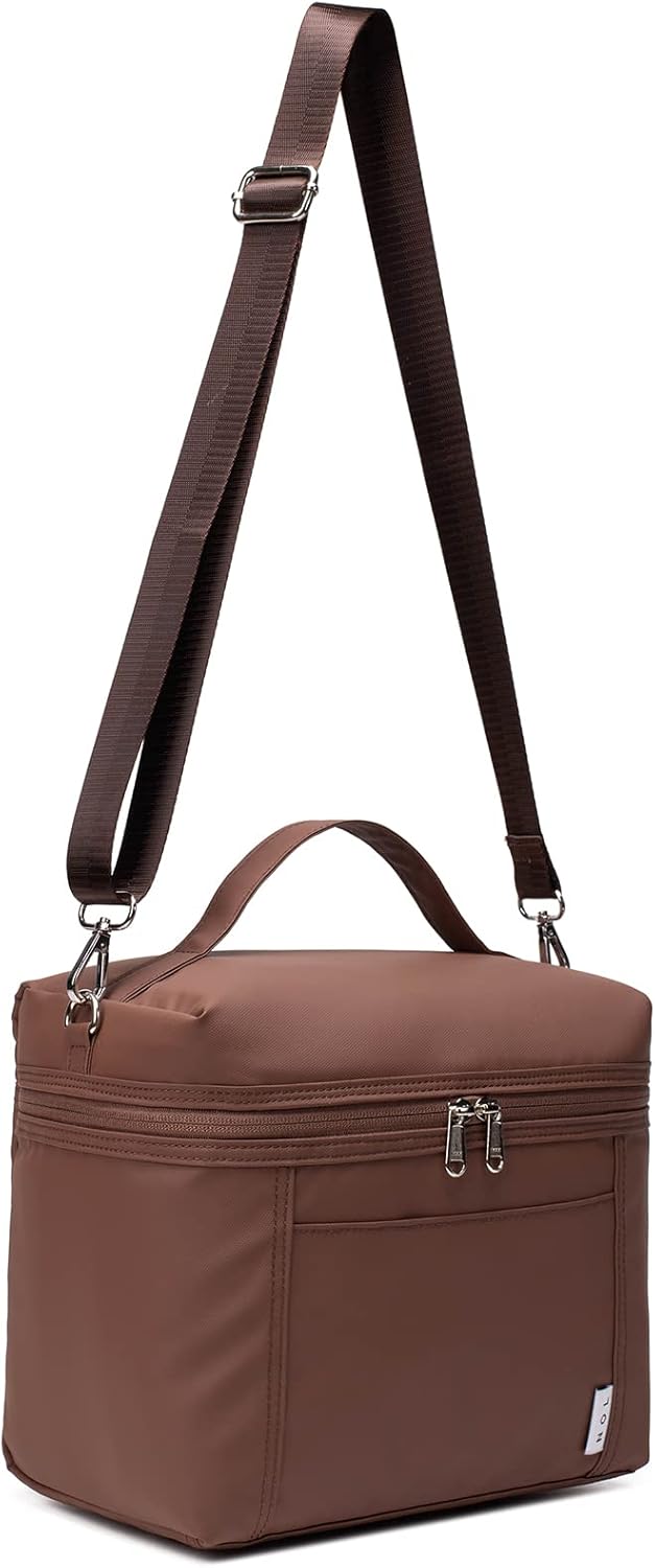 NOL Natural Organic Lifestyle – Bolsas de almuerzo aisladas para mujer, bolsa de refrigeración ligera de nailon impermeable para el trabajo