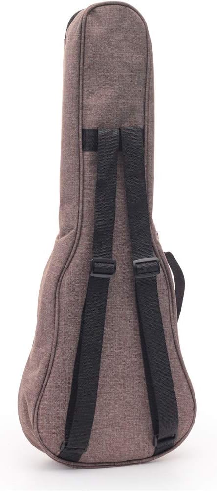 Funda para ukelele simple de lino, esponja de 0.394 in, portátil, impermeable, bolsa para ukeleles, bolsa de concierto Uke con bolsillo de