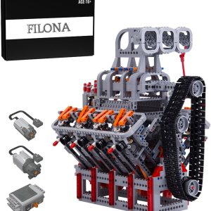 FILONA Kit de construcción de motor V8 que funciona, OHV V8 General Motors juego de bloques de construcción de motor para niños y adultos, MOC FILONA Kit de construcción de motor V8 que funciona, OHV V8 General Motors juego de bloques de construcción de motor para niños y adultos, MOC