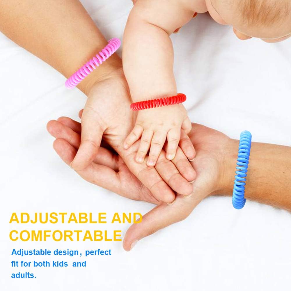 Pulseras de mosquitos, paquete de 48 bandas de mosquitos envueltas individualmente para adultos y niños, sin DEET, pulsera natural e impermeable