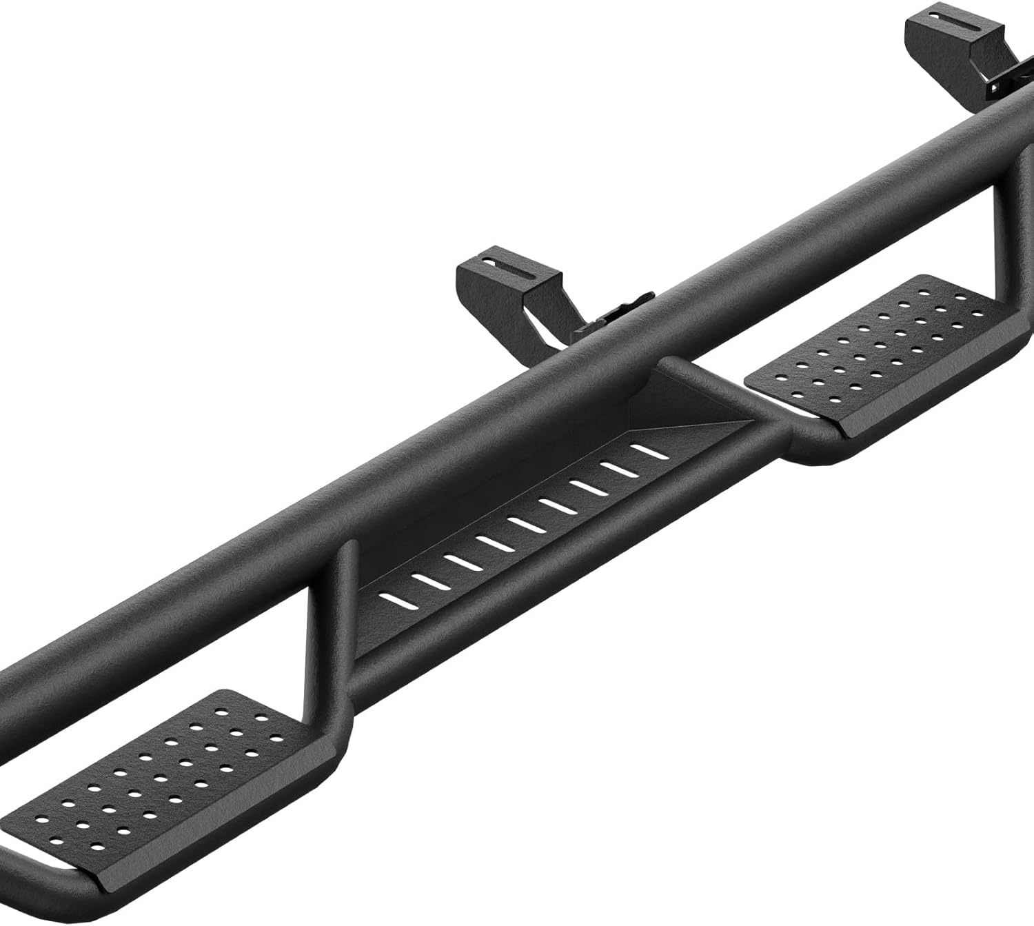 SUORTO – Estribos de dos escaleras laterales compatibles con Jeep Gladiator JT 2020, 2021, 2022, 2023, 2024, 4 puertas, barras Nerf de acero