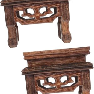 YARNOW 2 piezas con base de wengué para maceta, soporte para maceta, elevador, estante de exhibición, soporte para macetas de jardín, macetas para YARNOW 2 piezas con base de wengué para maceta, soporte para maceta, elevador, estante de exhibición, soporte para macetas de jardín, macetas para