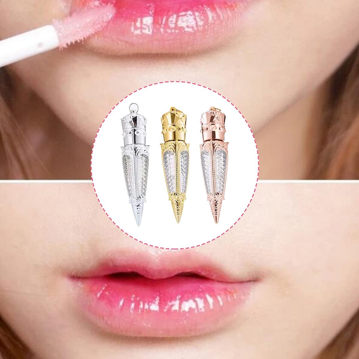 10 unidades de tubo de brillo de labios vacía recargable botella de bálsamo labial de plástico transparente contenedor de brillo labial botella de