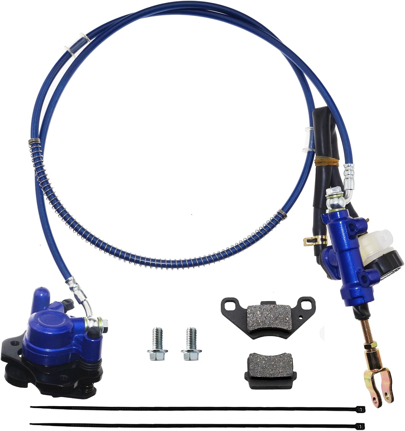 PRO BAT Kit de cilindro maestro de pinza de freno hidráulico trasero con pastilla de freno adicional para cuatro ruedas Baja para Go Kart carrito de