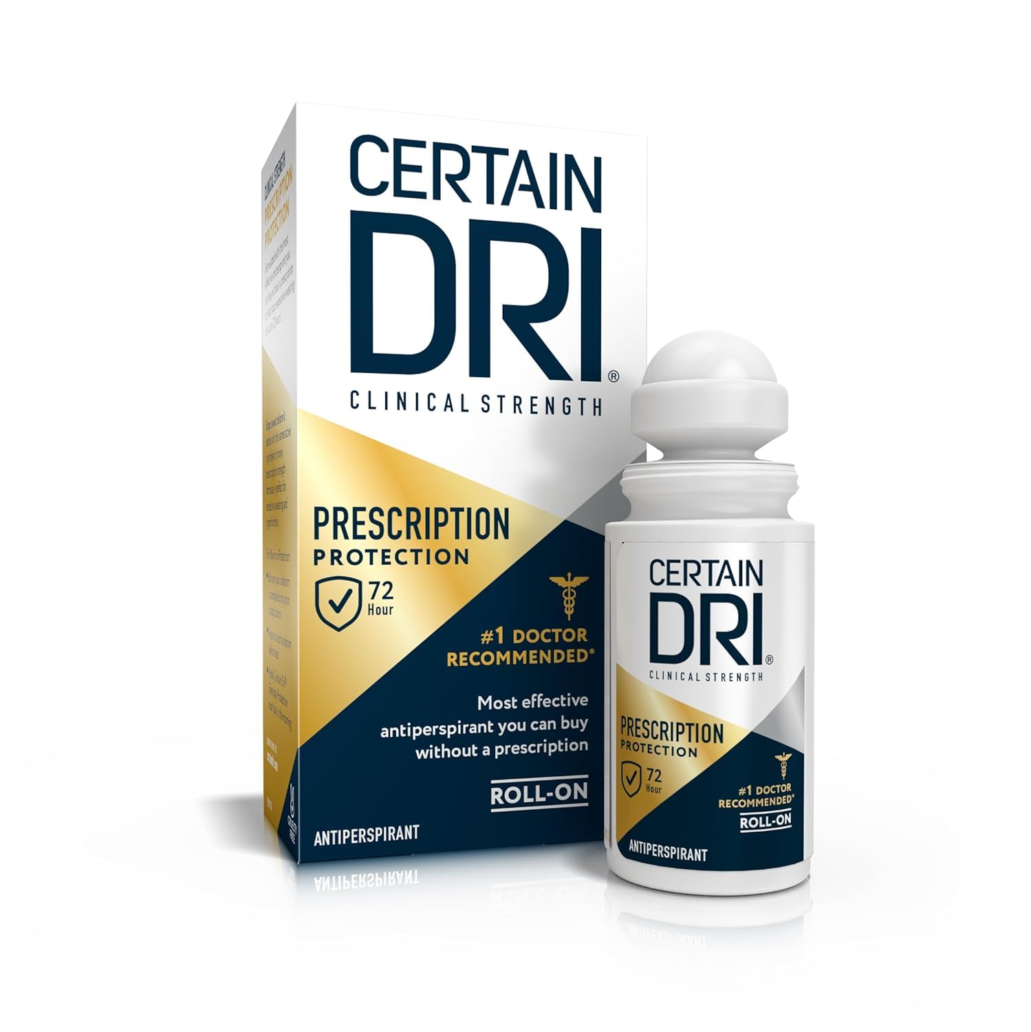 Certain Dri Clinical Strength Antitranspirante Roll-On – 1.2 onzas, paquete de 2
