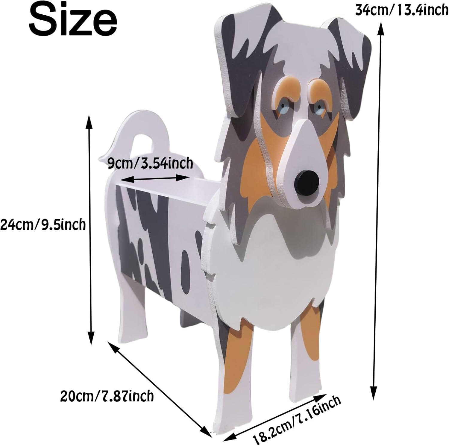 Soylroip Macetas para perros para plantas al aire libre, maceteros de animales, macetas para mascotas, regalos para amantes de las mascotas (A)